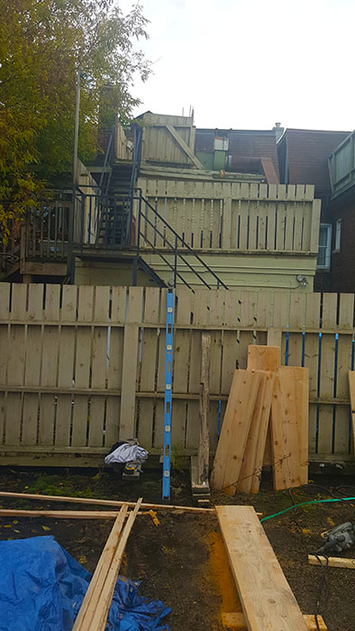 Image of the before of a deck installation project