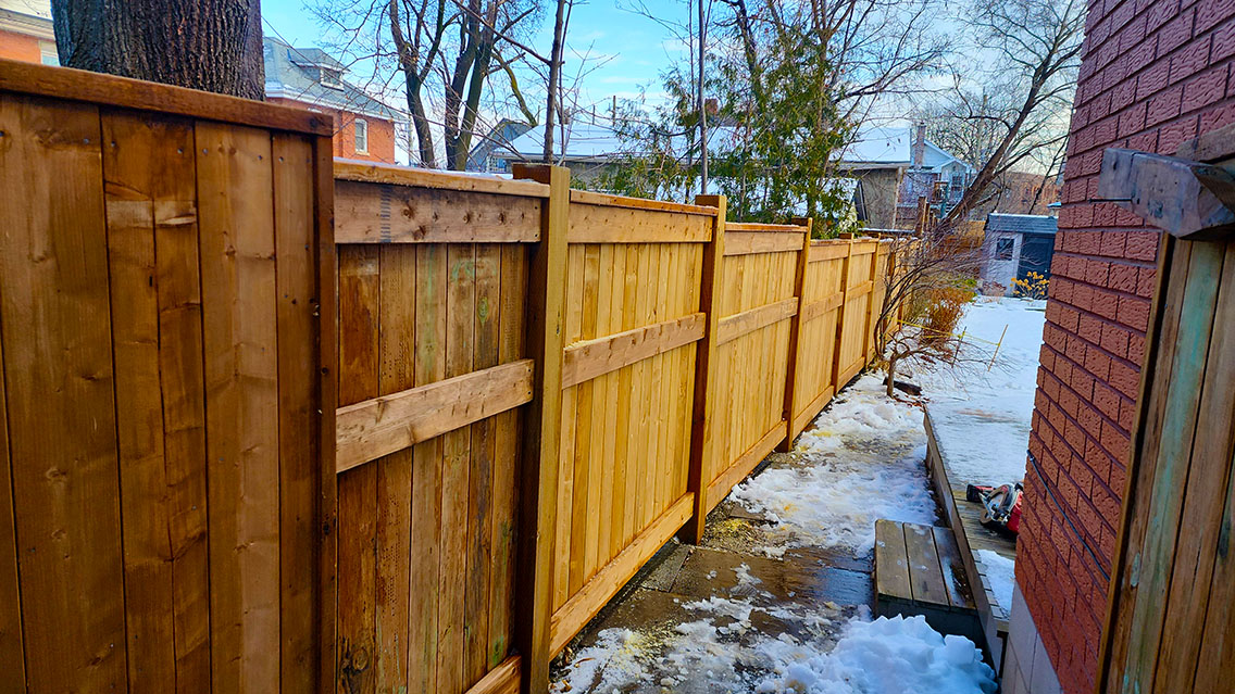 Image of a solid repaired fence