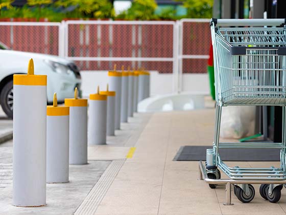 Image of commercial bollard installation service post2fence